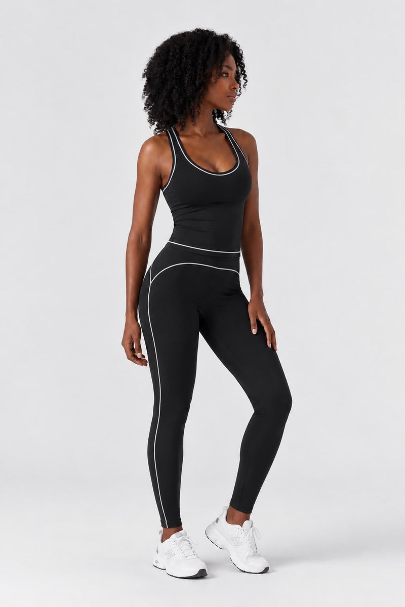 Conjunto studio 70 regata + legging Preto