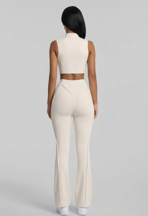 Calça Retrô Flare Off-White