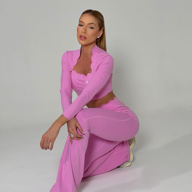 Legging Pétala Flare Rosa Pink