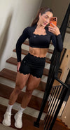 Short Petala Preto