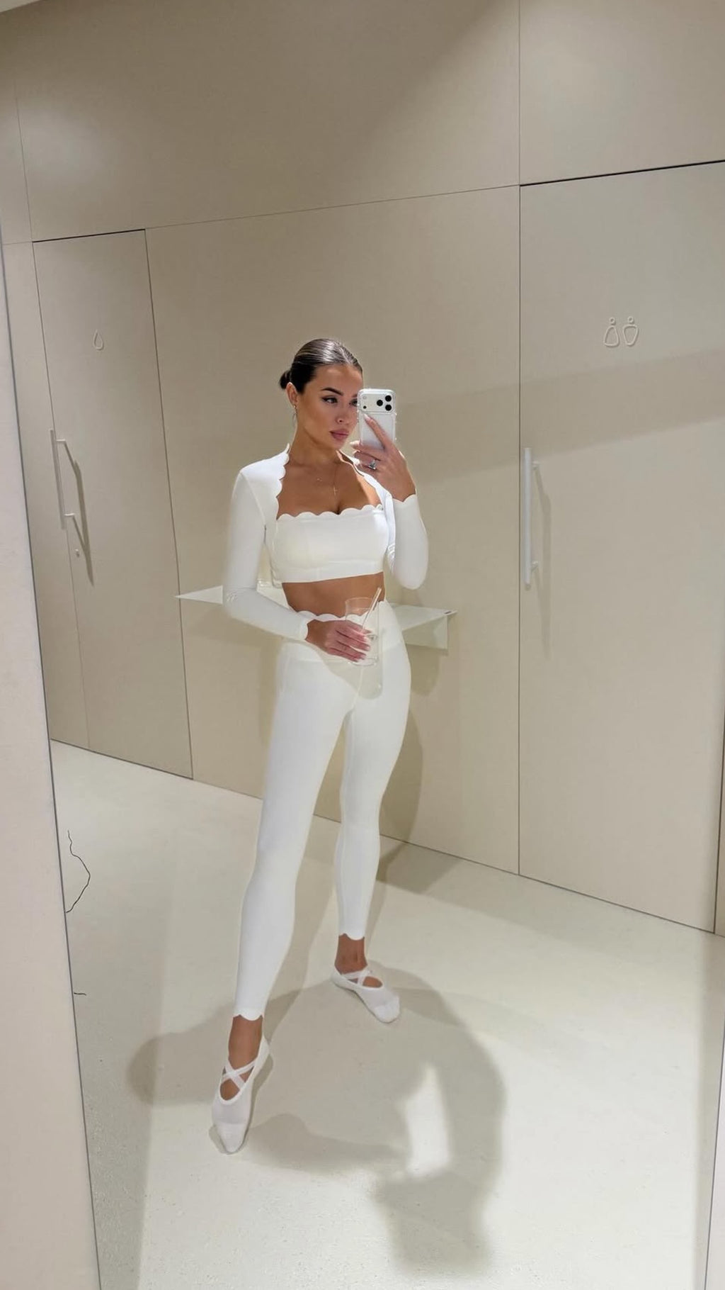 Top Pétala Manga Longa Branco