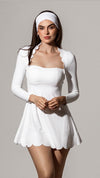 Vestido Pétala Tênis Branco