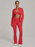 Conjunto Costuras Retro Flare Vermelho - 3 Peças