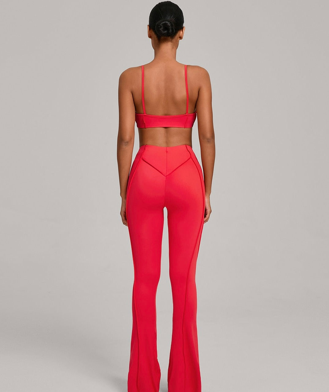 Conjunto Costuras Retro Flare Vermelho - 3 Peças