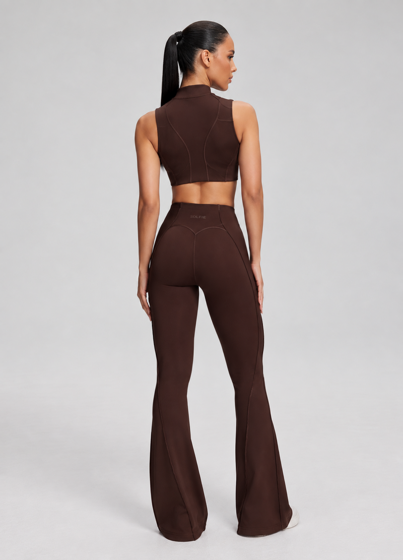 Calça Retrô Flare Marrom
