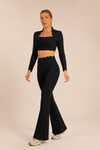 Legging Pétala Flare Preta