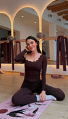 Legging Pétala Skinny Dark Coffe
