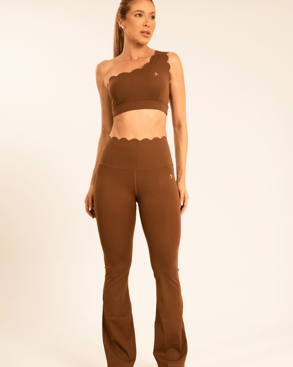 Legging Pétala Flare Marrom Mocha