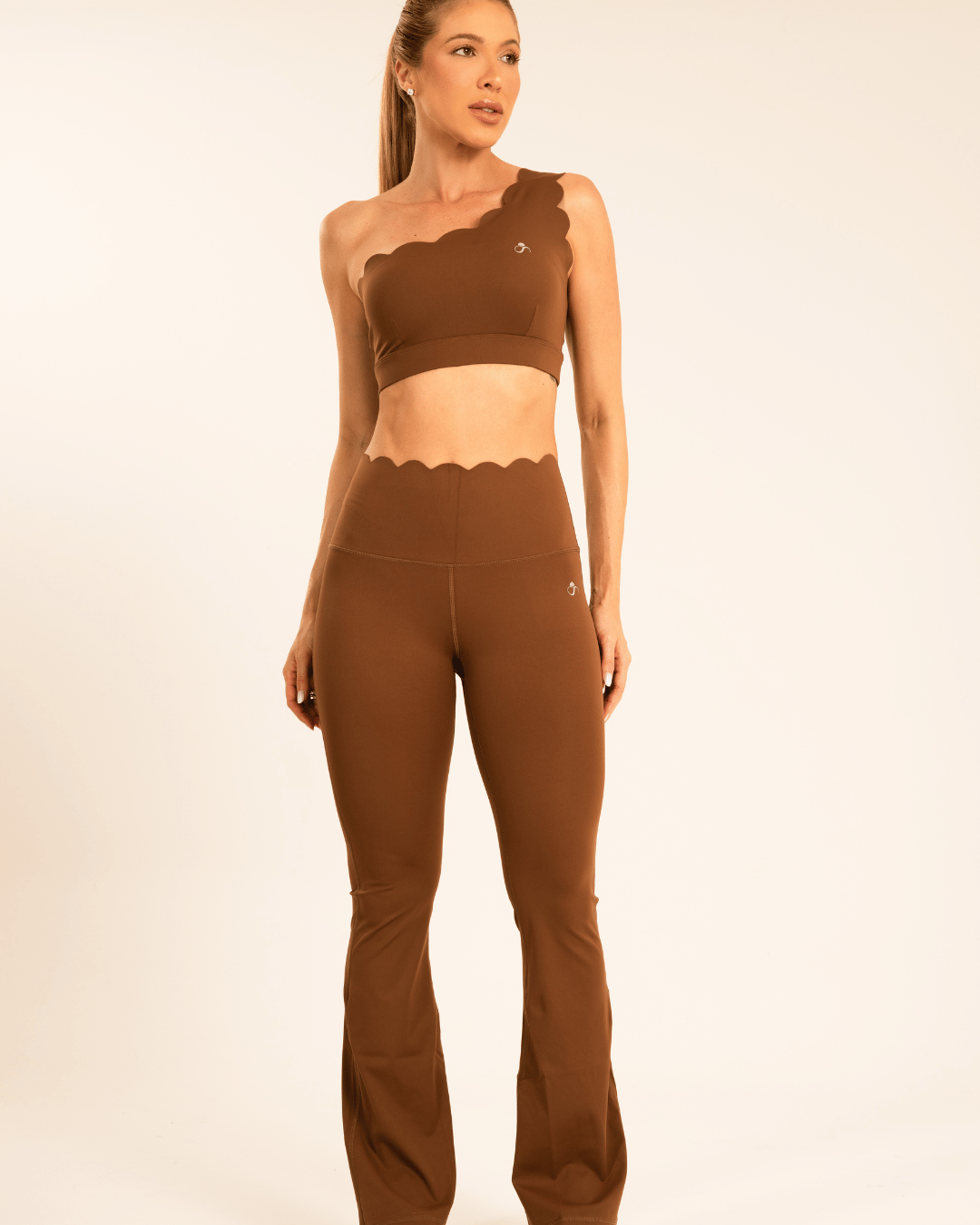 Legging Pétala Flare Marrom Mocha