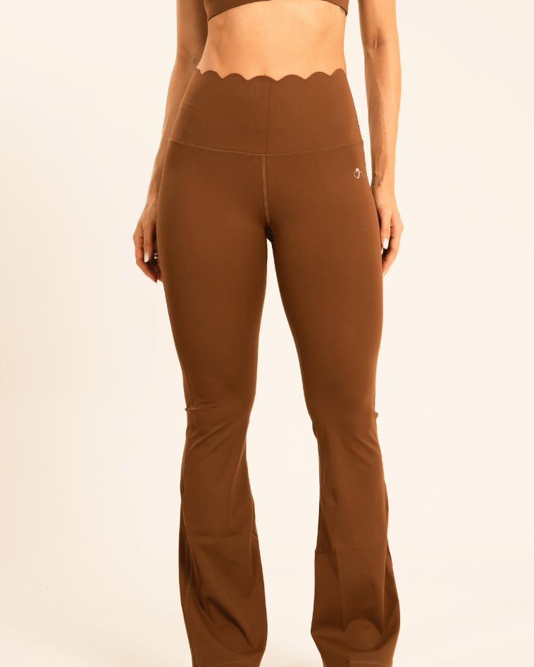 Legging Pétala Flare Marrom Mocha