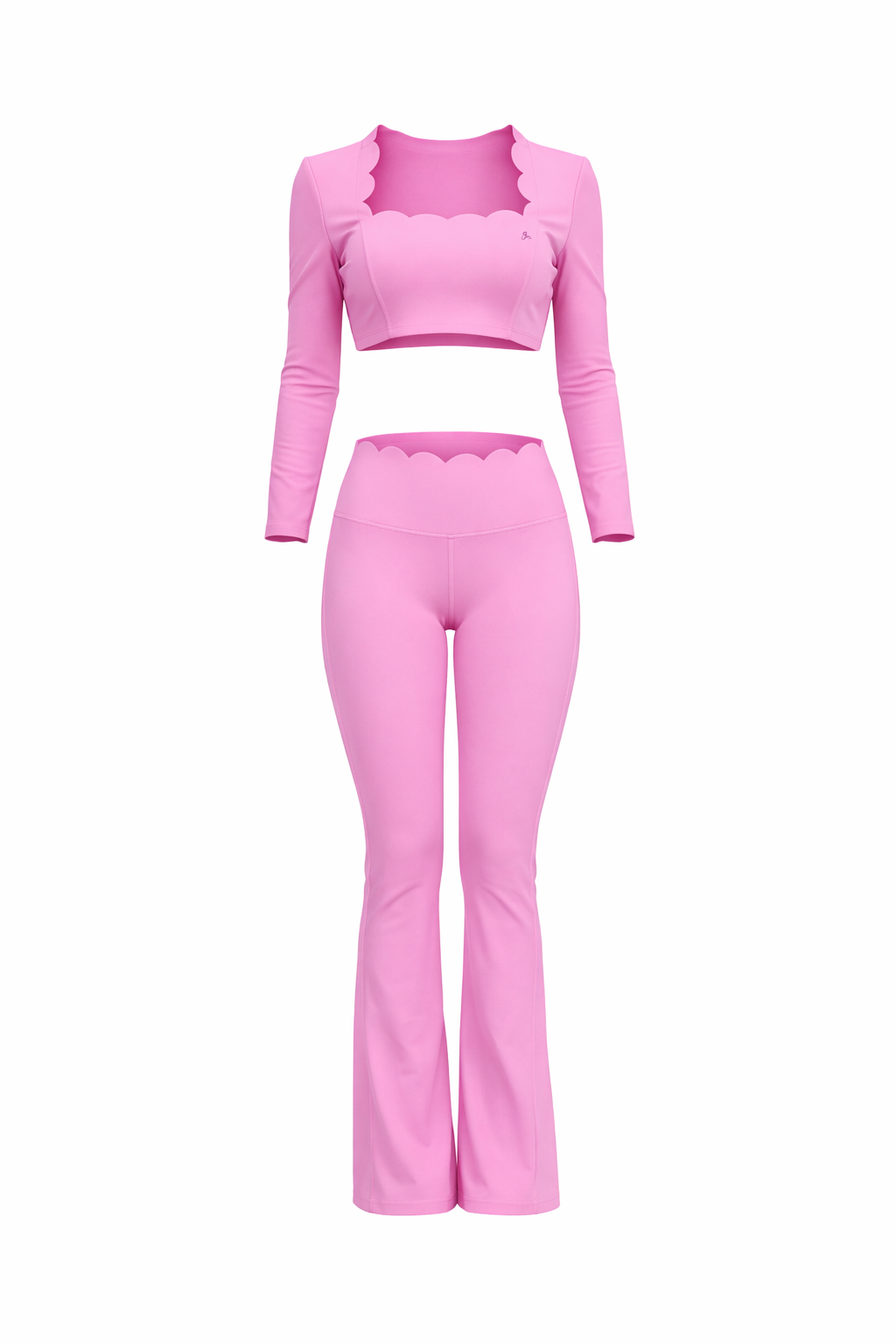 Top Pétala Manga Longa Rosa Pink