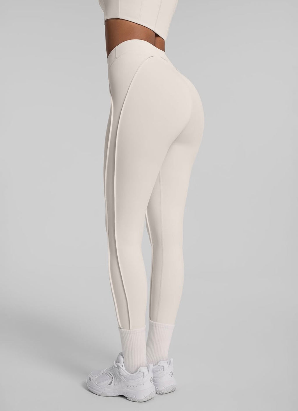 Calça Skinny Costuras Retro Off-White
