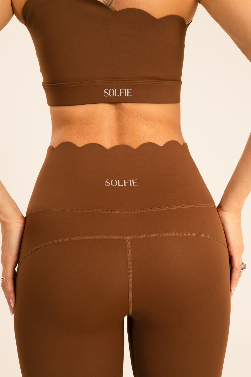 Legging Pétala Flare Marrom Mocha