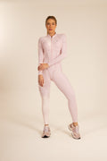 Macacao Manga Longa Costuras Retro - Candy Pink