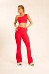 Legging Pétala Flare Vermelha
