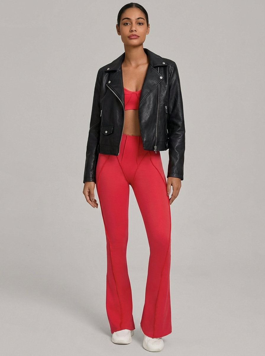 Conjunto Costuras Retro Flare Vermelho - 3 Peças
